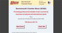 Desktop Screenshot of bournemouthchambermusic.co.uk