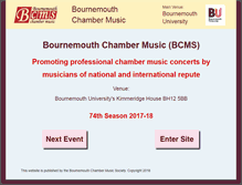 Tablet Screenshot of bournemouthchambermusic.co.uk
